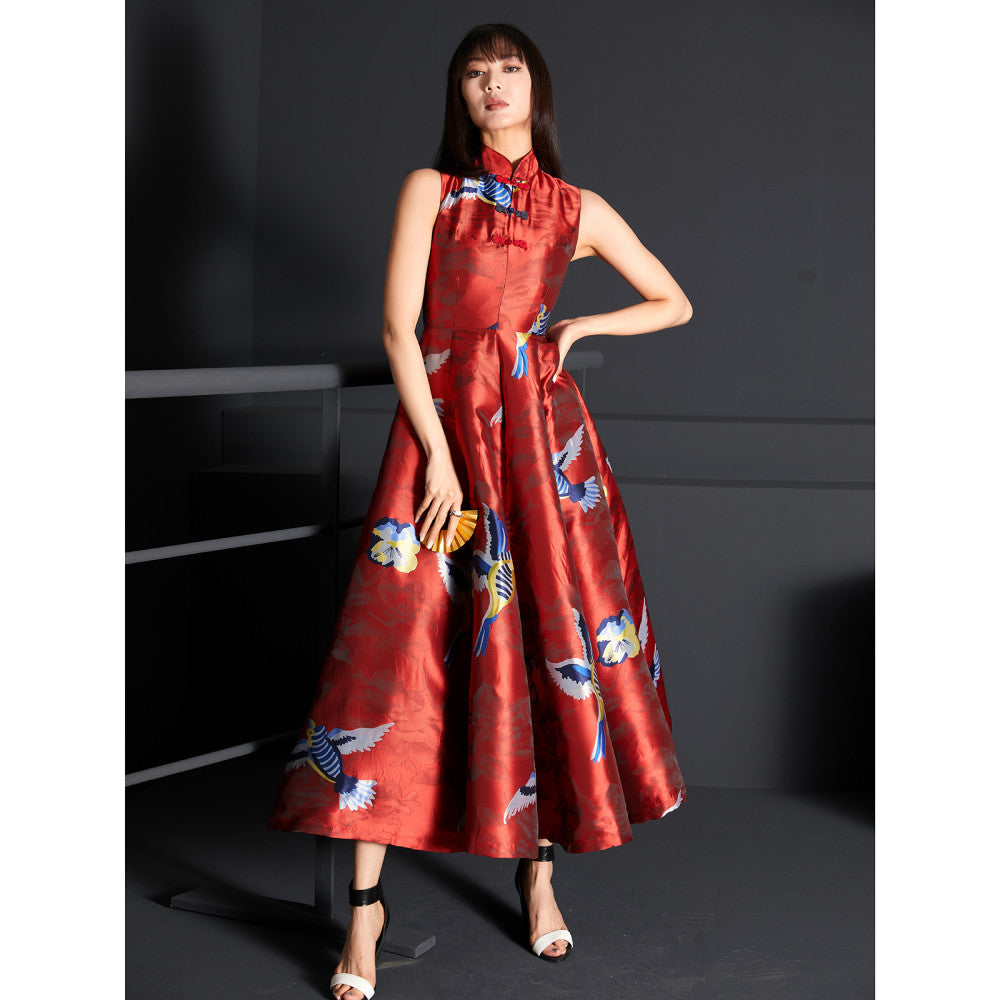 Fulang 2024 Original New Chinese Brocade Jacquard Fashionable Slimming and Slimming Oversized Pendant Dress Cheongsam Dress image 1