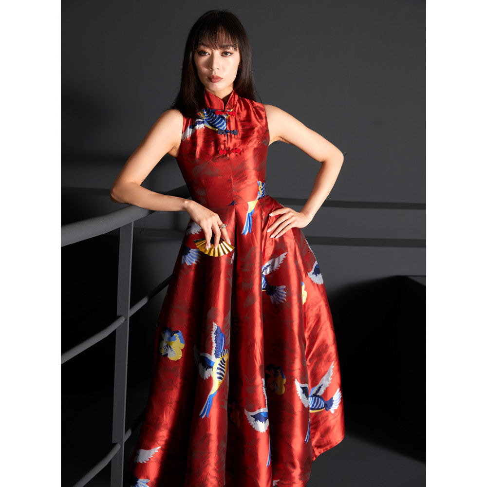 Fulang 2024 Original New Chinese Brocade Jacquard Fashionable Slimming and Slimming Oversized Pendant Dress Cheongsam Dress image 3