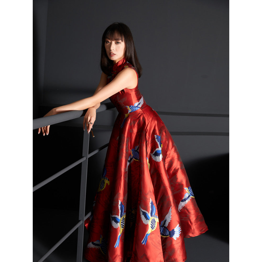 Fulang 2024 Original New Chinese Brocade Jacquard Fashionable Slimming and Slimming Oversized Pendant Dress Cheongsam Dress image 4