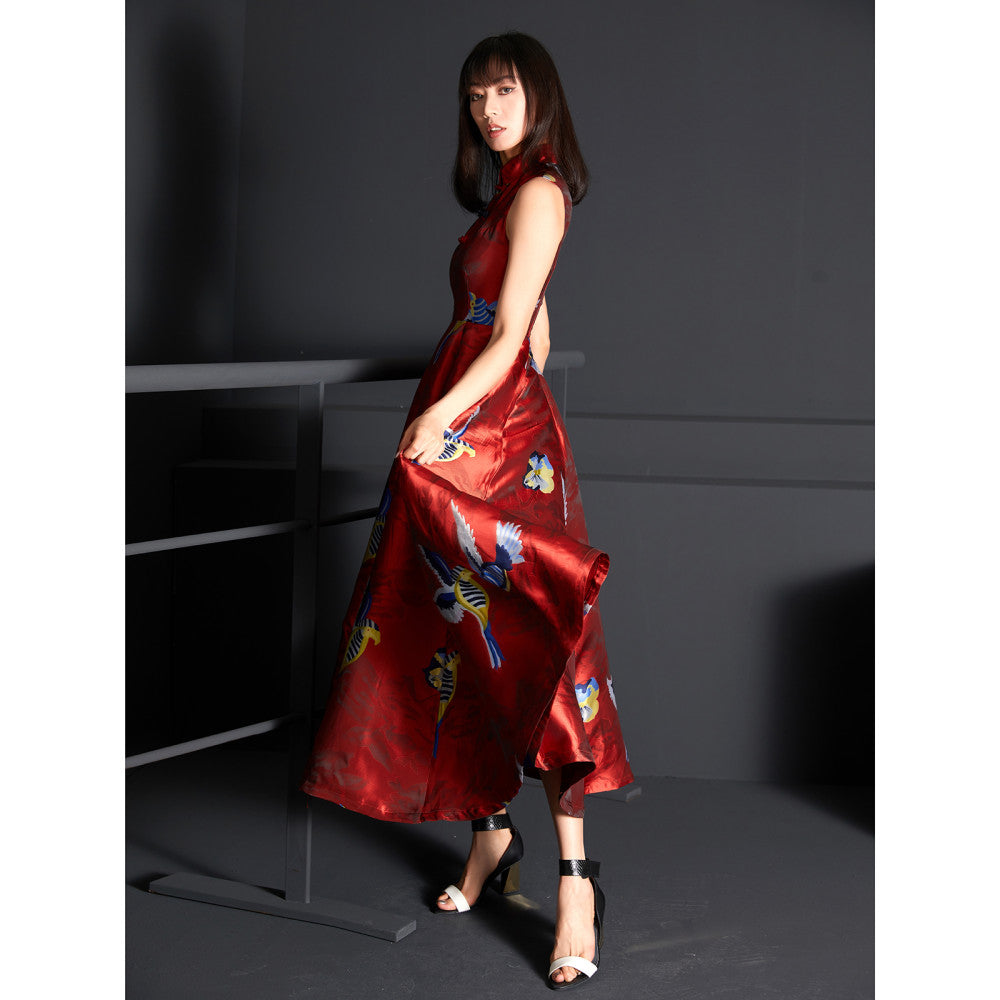 Fulang 2024 Original New Chinese Brocade Jacquard Fashionable Slimming and Slimming Oversized Pendant Dress Cheongsam Dress image 5