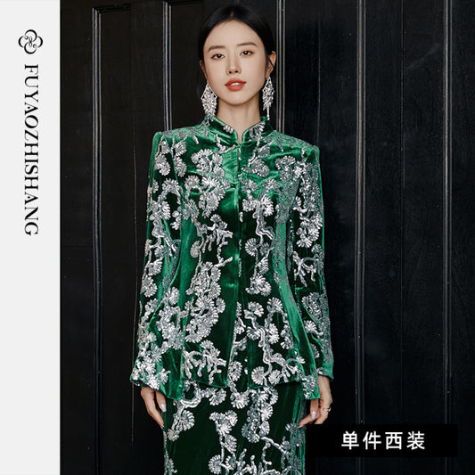 ASAYA3975 – Luxurious Velvet Tang Jacket ✨