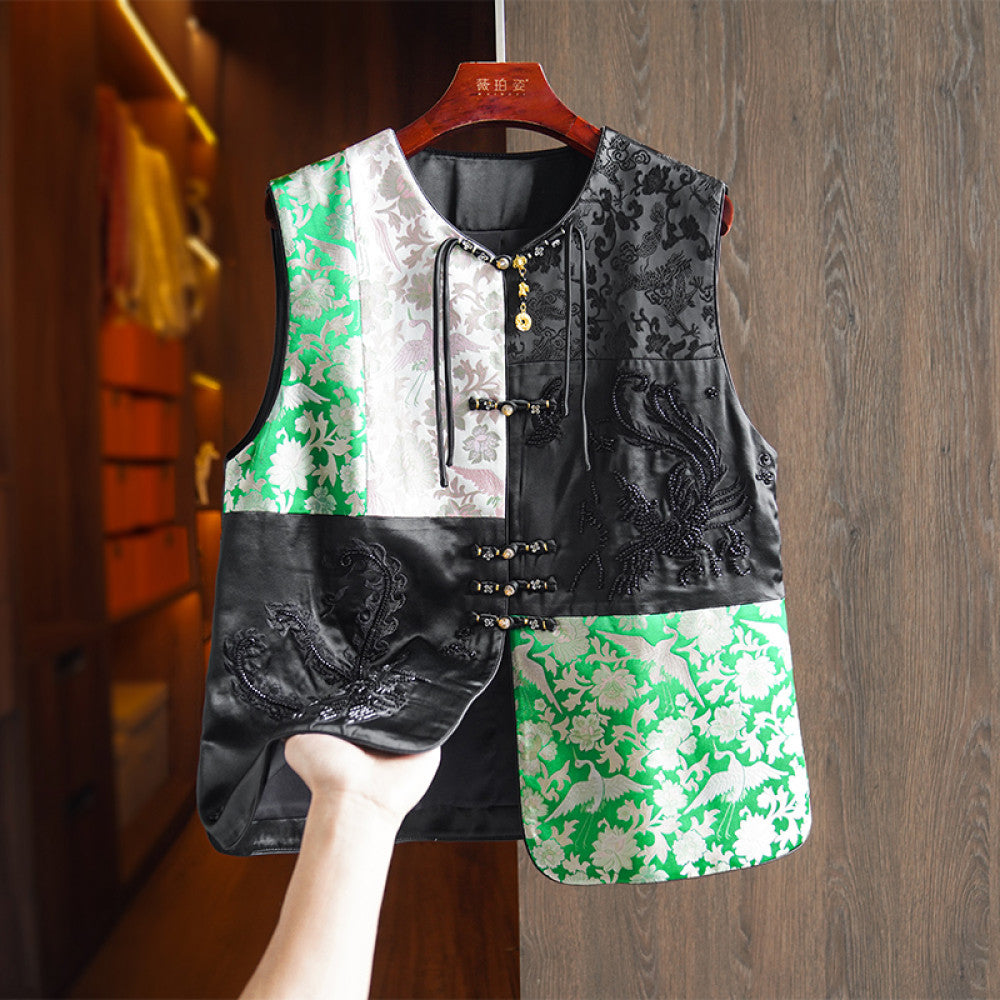 Western fashion heavy industry China Chic style embroidery this year popular vest 2024 chic new Chinese style beaded pan button top image 26