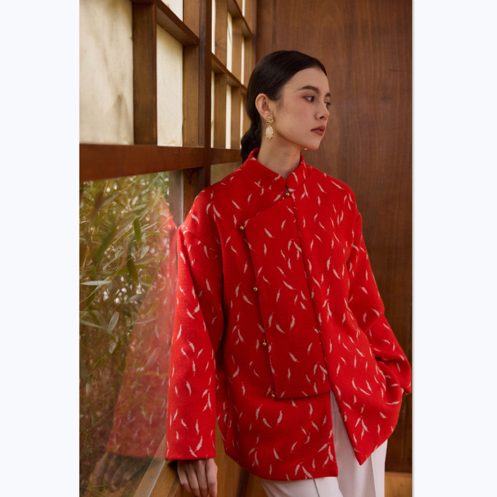 TAORAN women s new Chinese style winter coat female red improved cheongsam top New Year s greetings New Year s clothing winter image 1