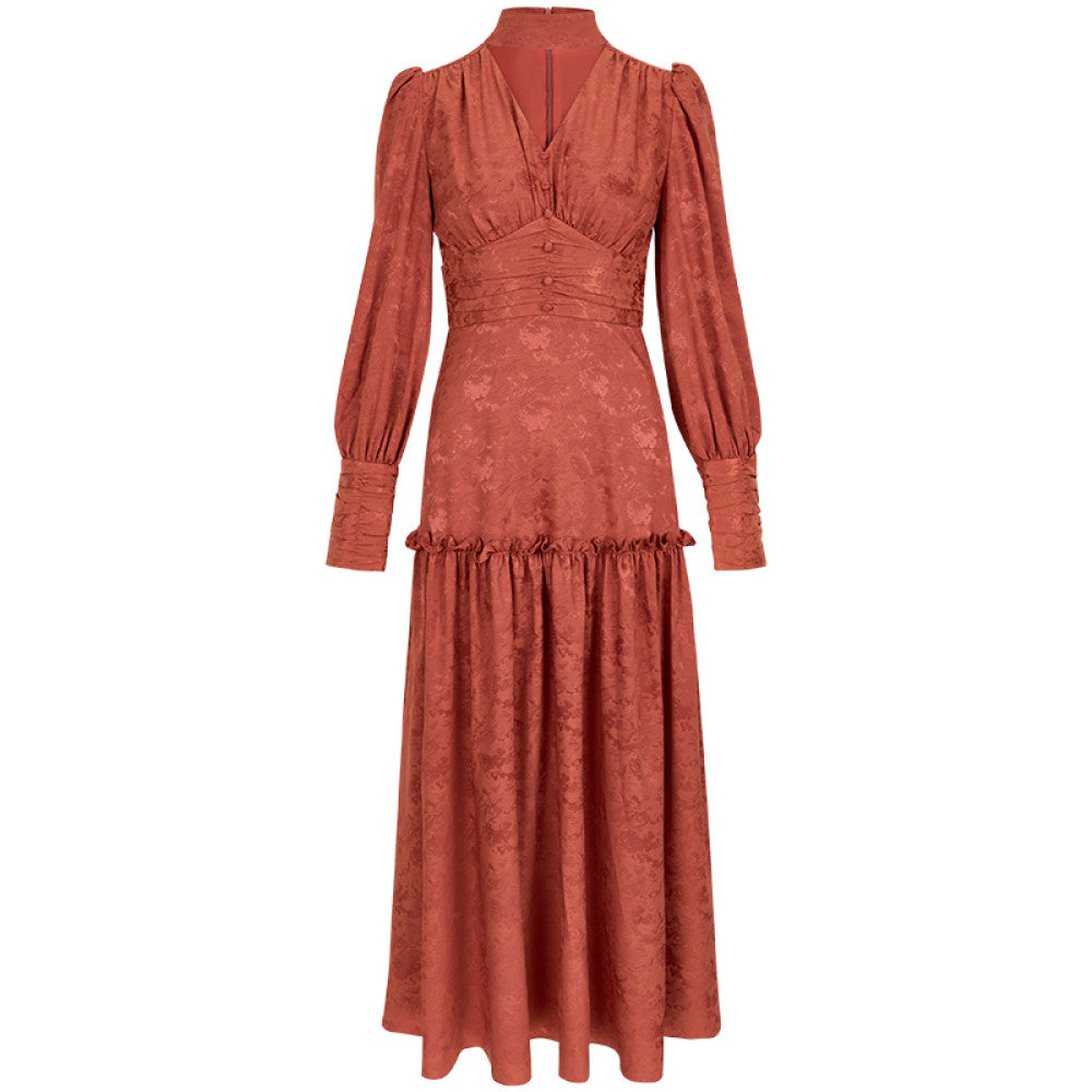 Since then the new Chinese style long sleeved dress autumn and winter engagement toast cheongsam skirt red dress skirt female winter image 12