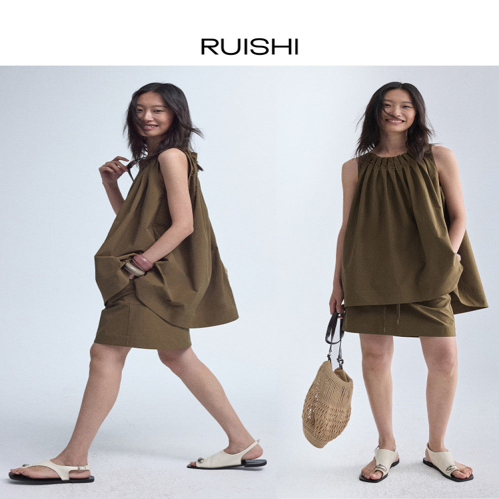 RUISHI French Handmade Woven Mushroom Edge Top Sleeveless Gentle and Versatile Small Shirt for Women in Summer image 4