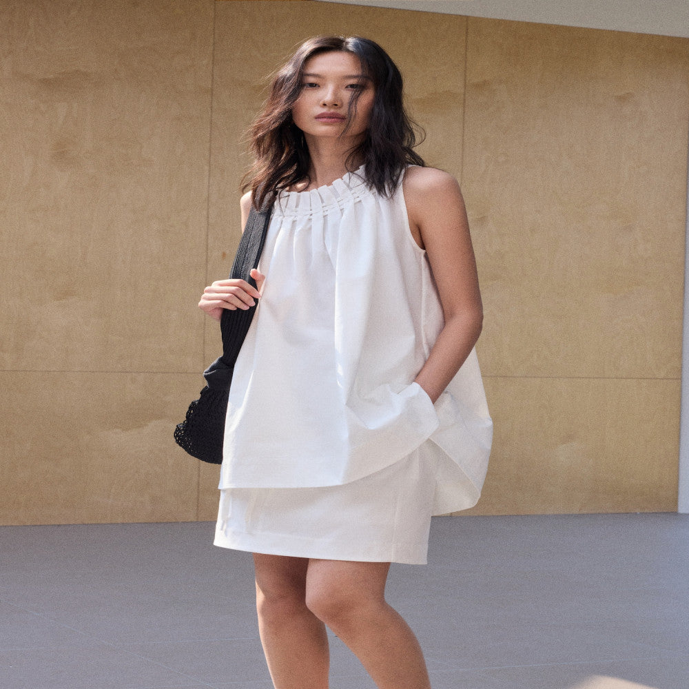 RUISHI French Handmade Woven Mushroom Edge Top Sleeveless Gentle and Versatile Small Shirt for Women in Summer image 10