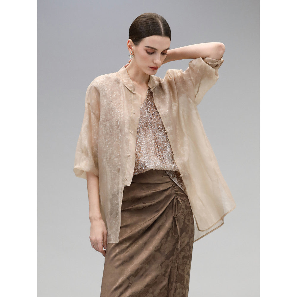 COCOBELLA New Chinese Style Handmade Button Shirt Dark Pattern Rayon National Style Shirt Cardigan SR0036 5 image 13