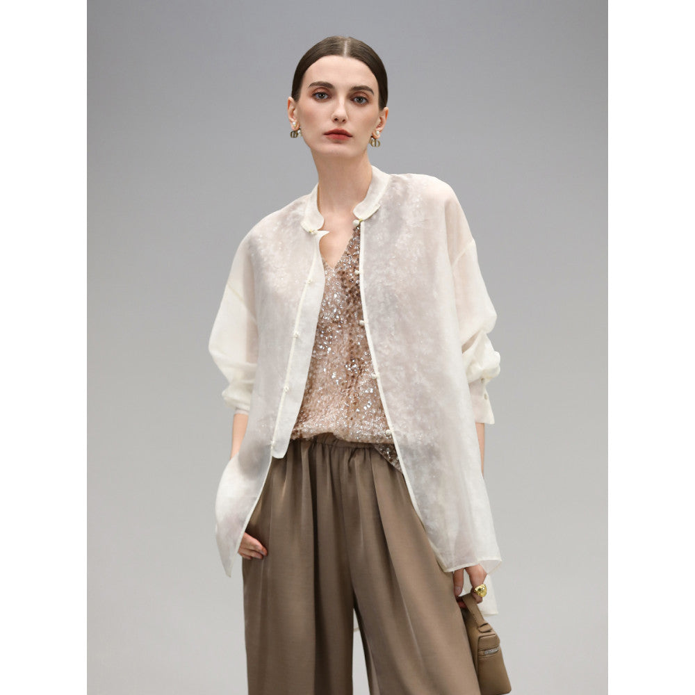 COCOBELLA New Chinese Style Handmade Button Shirt Dark Pattern Rayon National Style Shirt Cardigan SR0036 5 image 19
