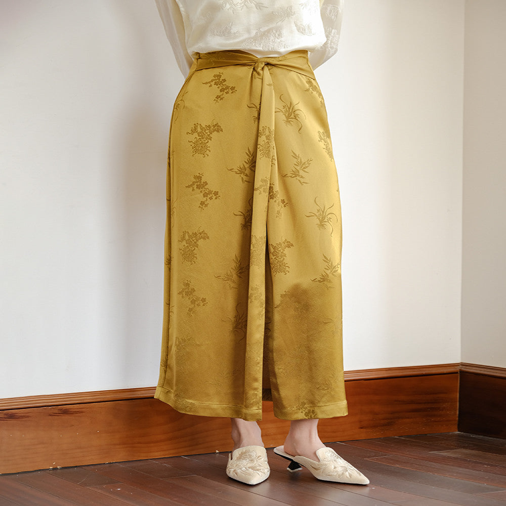 Shan Nonferrous High end Acetic Acid Satin Half Skirt Autumn Winter Edition Thick Acetic Acid Half Skirt Black Half Skirt image 8