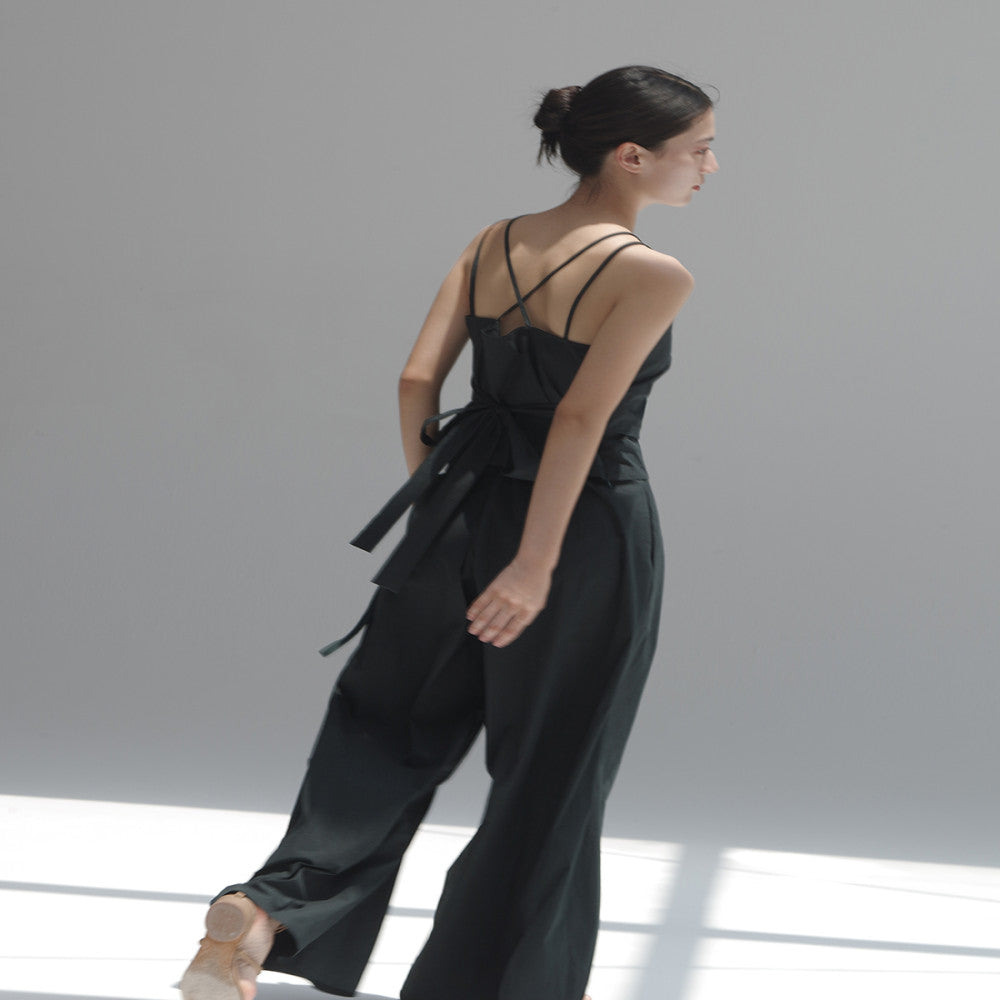 Handsome suit design with a niche and high end feel loose and wide leg pants for summer vest shirt sold out but not restocked image 3