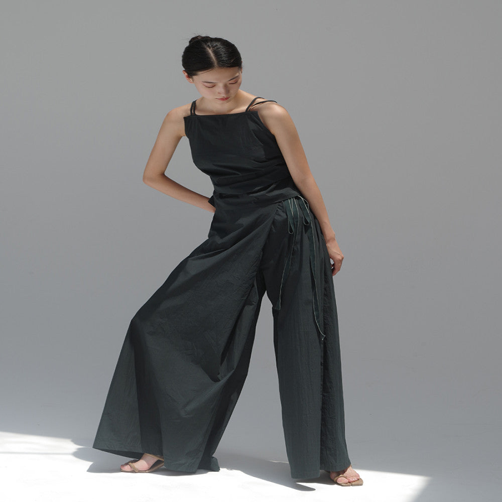 Handsome suit design with a niche and high end feel loose and wide leg pants for summer vest shirt sold out but not restocked image 23