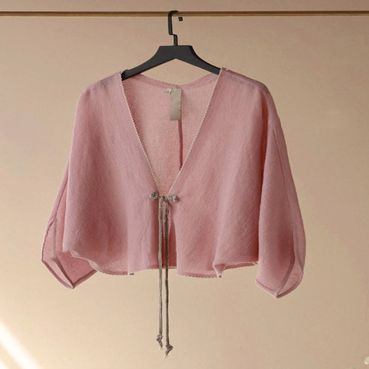 ✨ASAYA-3808: Pink Drape Cardigan ✨💕