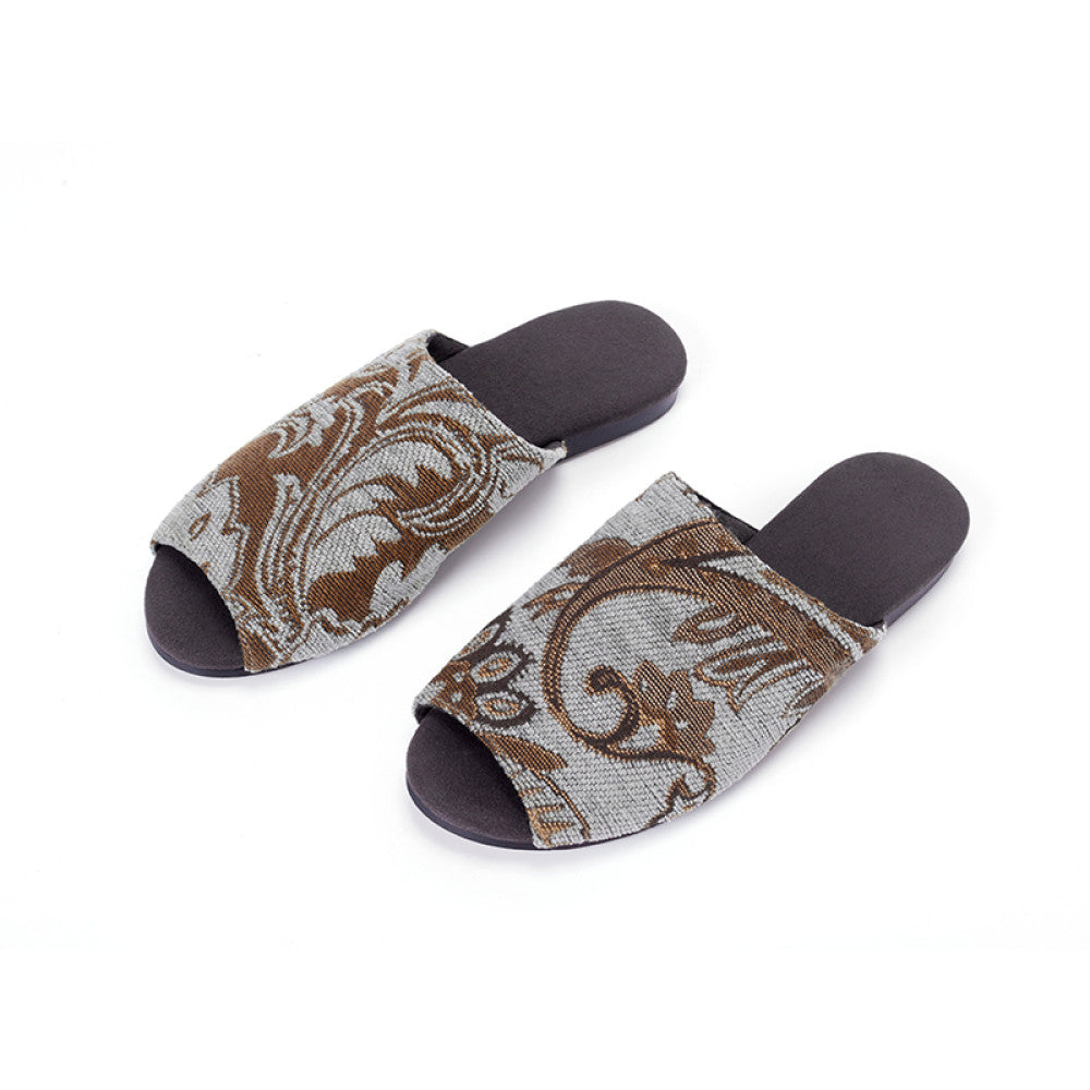 Jasmine and Fusu vintage cotton flower jacquard cashew flower slippers lazy sofa slippers image 45