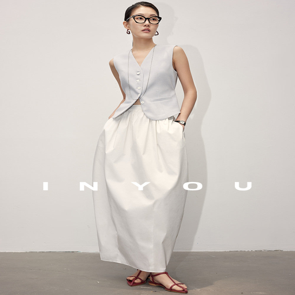 Due to the white floral bud skirt with a high waist and slimming effect the A line midi skirt is suitable for summer women with a French style Hepburn mid length umbrella skirt image 0