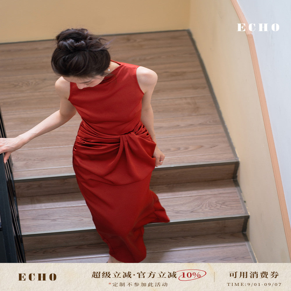 Echo official bride s red morning gown image 26