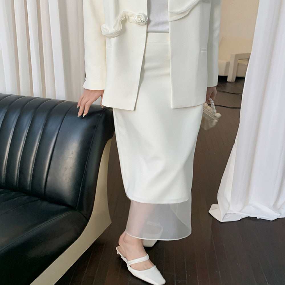 Jiexiang Xuan Light New Chinese Style Suit Set for Women 2025 Spring and Autumn High End Gentle Half Skirt Two Piece Set image 15