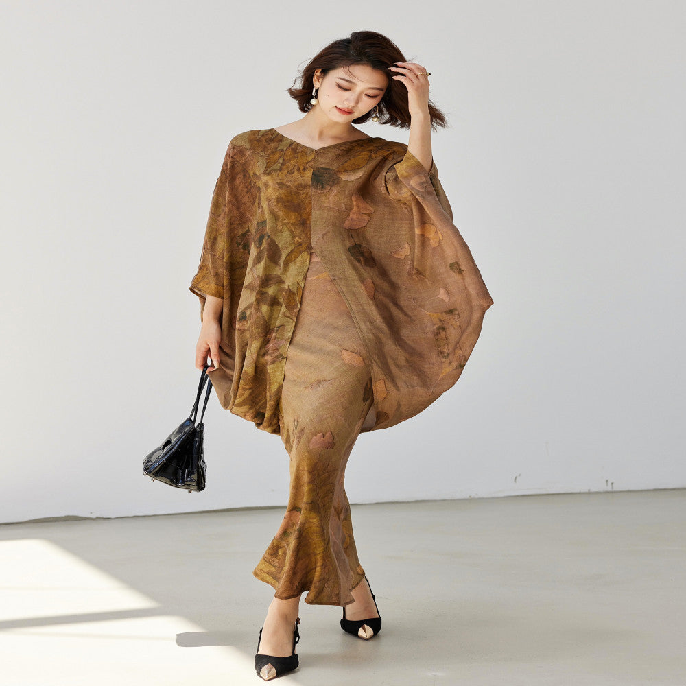 Colorful V neck design with a sense of Chinese style new Chinese style top high waisted skirt set for women s summer two piece set with three views image 34