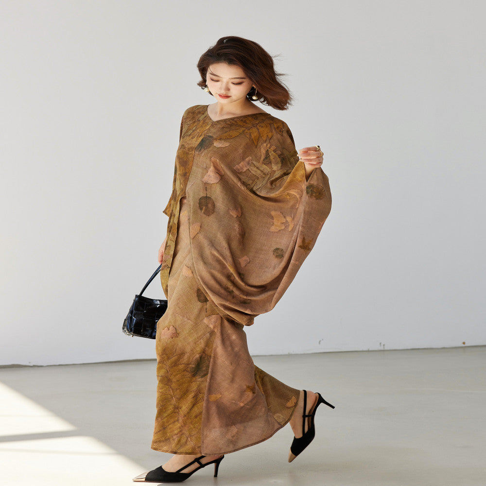 Colorful V neck design with a sense of Chinese style new Chinese style top high waisted skirt set for women s summer two piece set with three views image 1