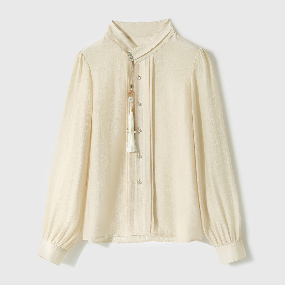 ASAYA-3785: Horse Face Skirt with Bird & Bamboo Print 🌸