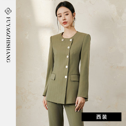 ASAYA-3765 “Olive Green Wool Suit Set” 🫒☘️