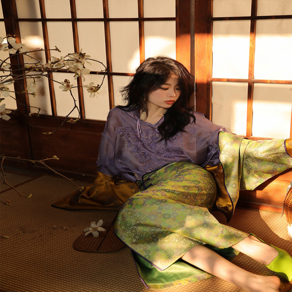 dangdang Cluster of Flowers design stand up collar 2025 new shirt women s new Chinese style embroidered tassel shirt image 17