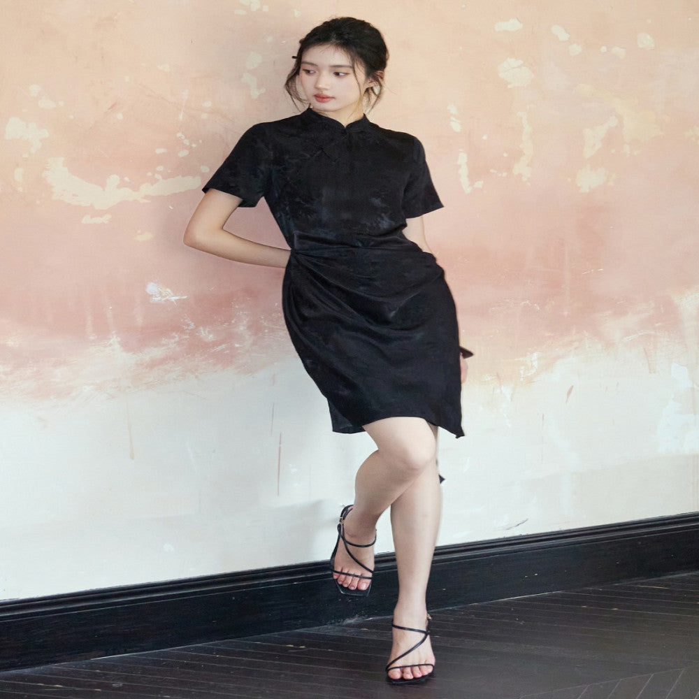 New Chinese design Wrap skirt Cheongsam dress image 2