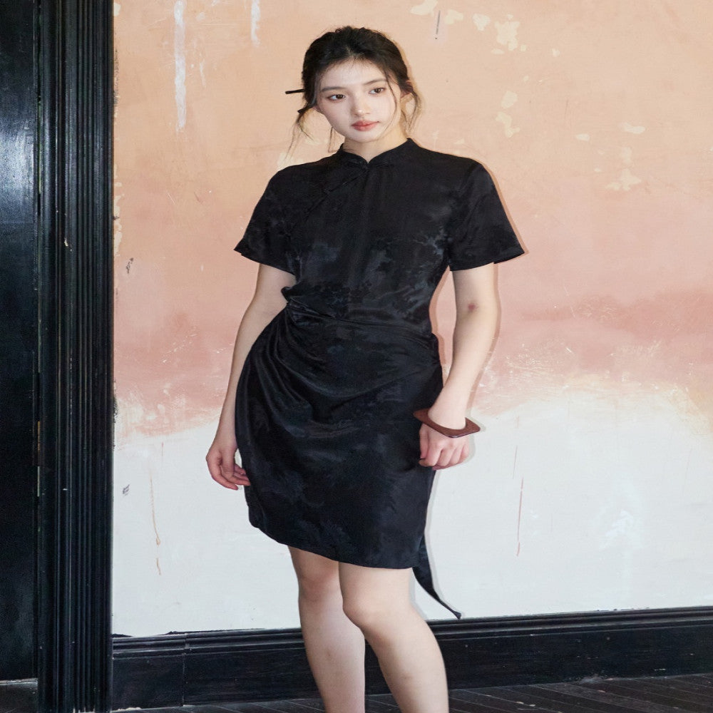 New Chinese design Wrap skirt Cheongsam dress image 3