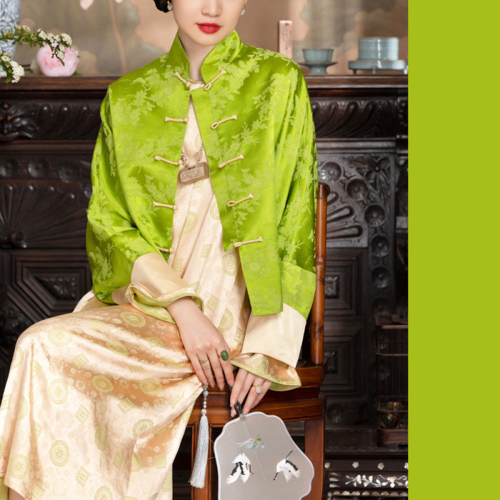 Good reputation PCY1474 Guanle crepe Chinese retro blouse spring and autumn coat winter cotton padded jacket top Tang suit image 42