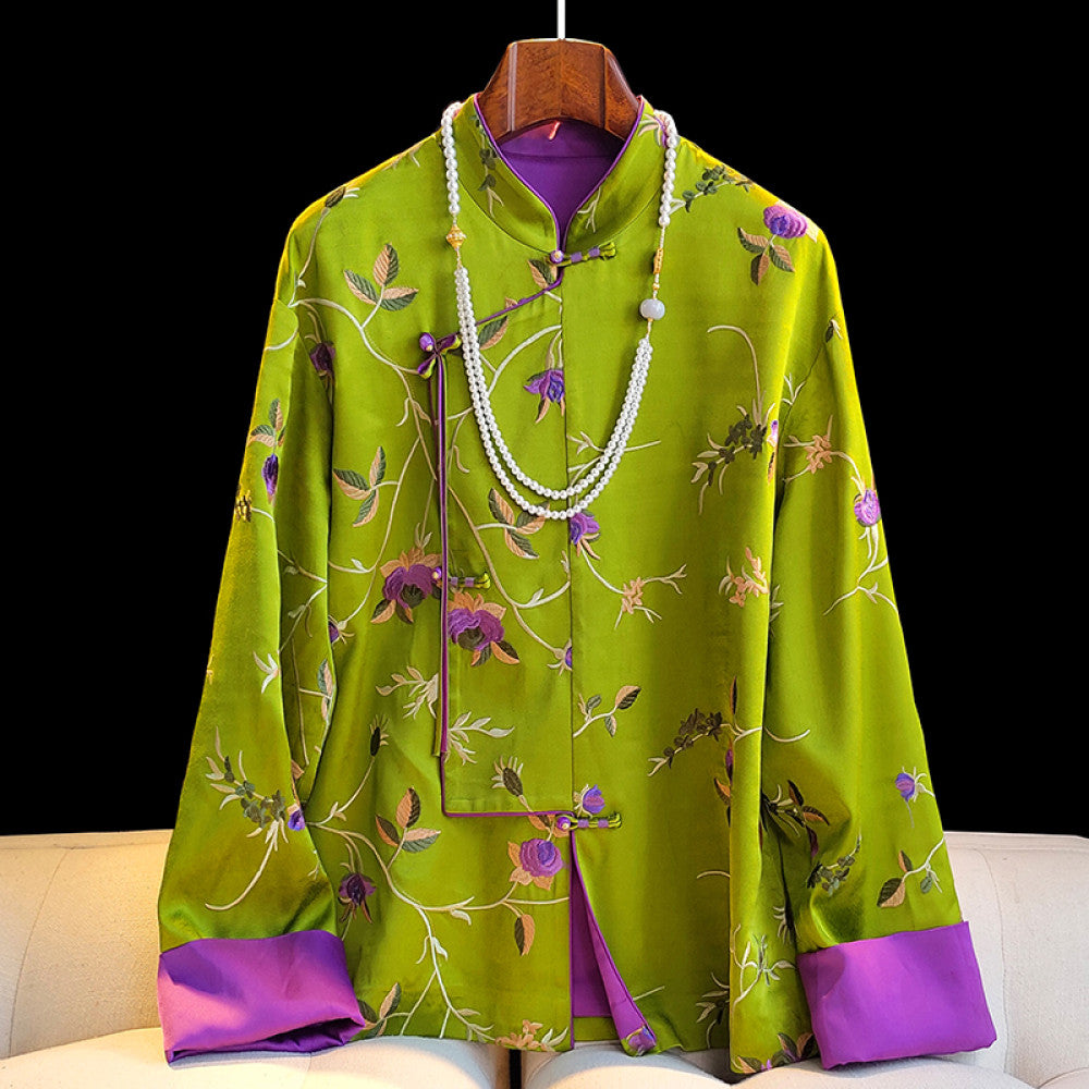 New Chinese style improved national style shirt women s design sense original design fashionable national trend style casual loose buttoned top image 13