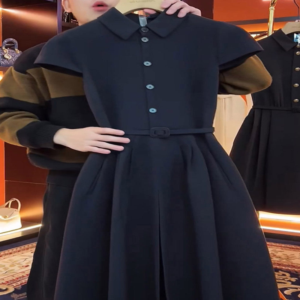 Spot high end and unique temperament slimming Hepburn style dress for women 2025 autumn new versatile long dress image 12