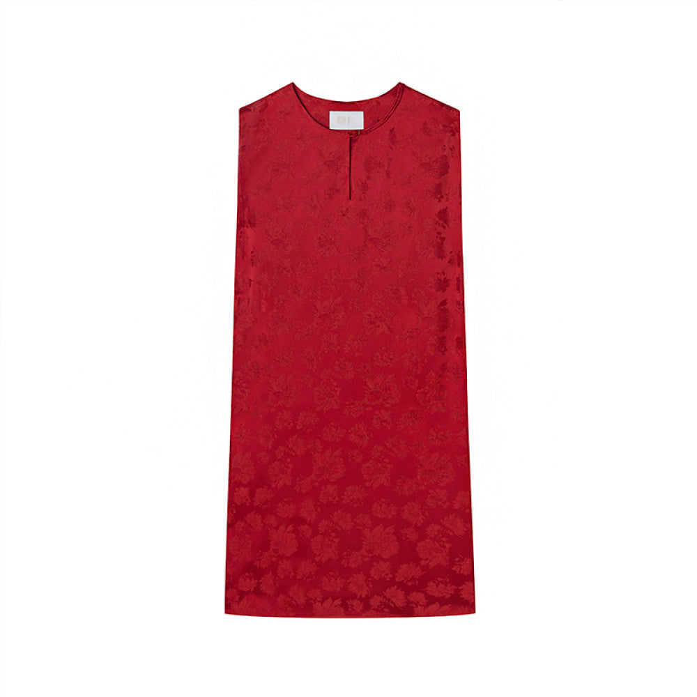 Ruyi Lianyun Spring and Autumn Dress New Jacquard Sleeveless Retro New Chinese Style Dress Women s Pan Button Chinese Style Short Dress image 8
