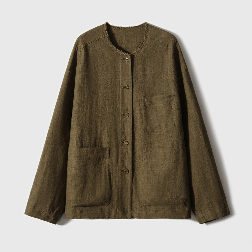 Ban Niang Private Service Fan Fan s own early autumn first YI new product linen loose feeling old money style image 19