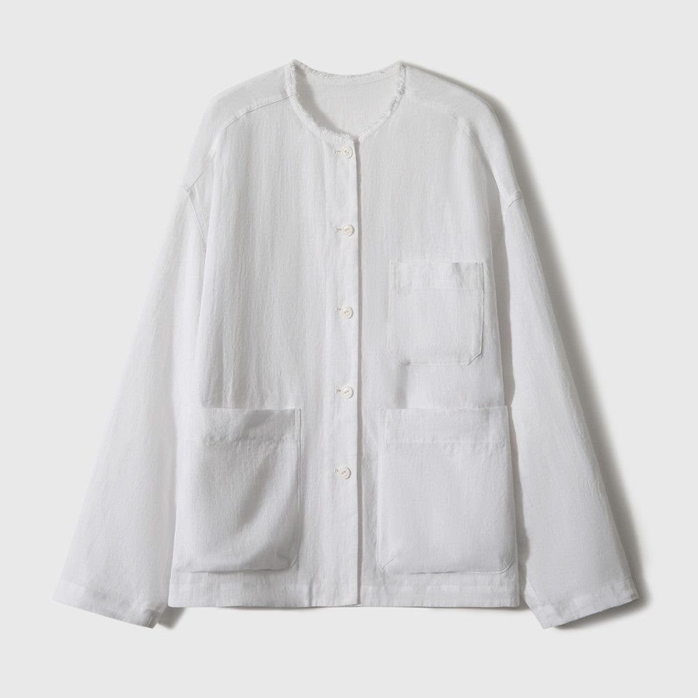 Ban Niang Private Service Fan Fan s own early autumn first YI new product linen loose feeling old money style image 24