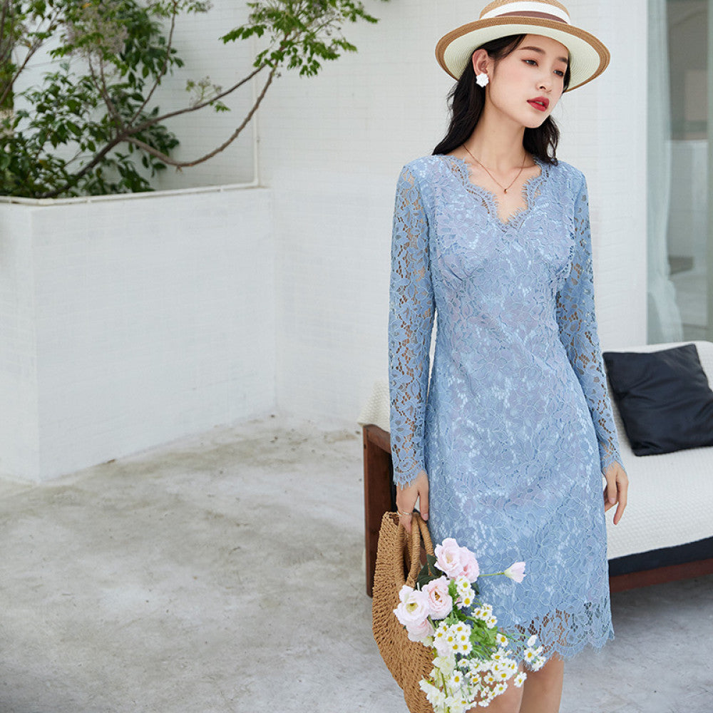 ASAYA3626 Summer style temperament lace dress