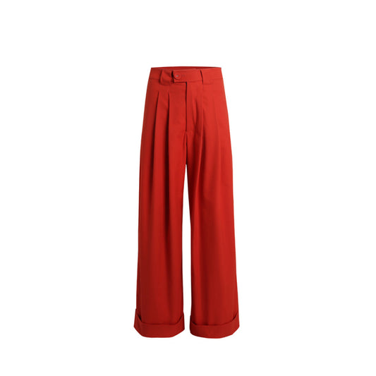 ASAYA3615 Chinese style stand-up collar red jacquard short top