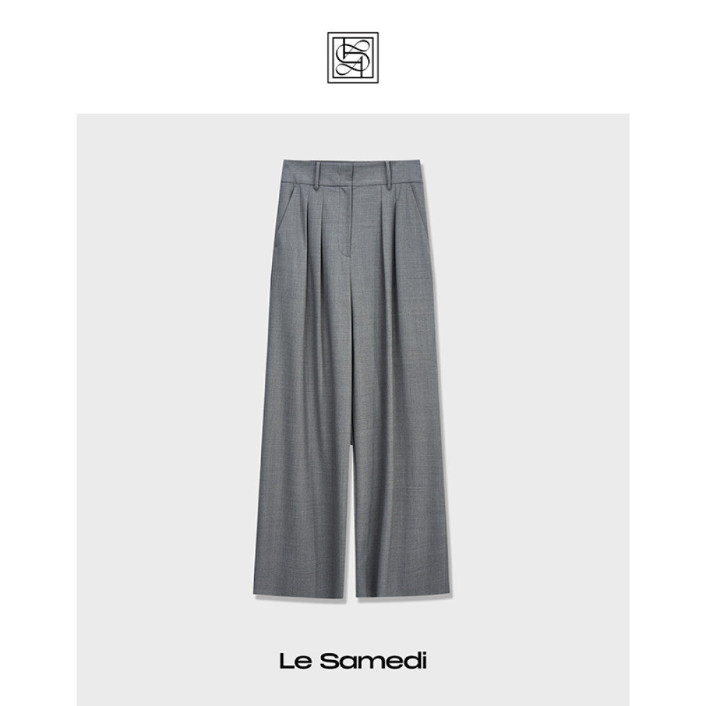 ASAYA3601 The stylish office lady‘s custom-made wool shirt/wide-leg pants suit ( Sold Seperatly)