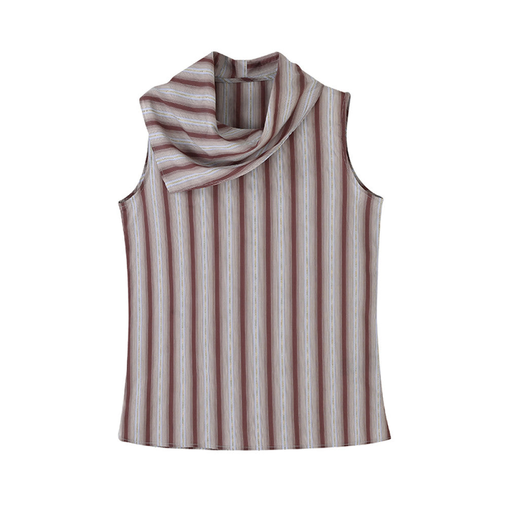 COMMON VALUE La jet e Purple Dusk Sea Breeze Vest Sleeveless Lapel T shirt image 8