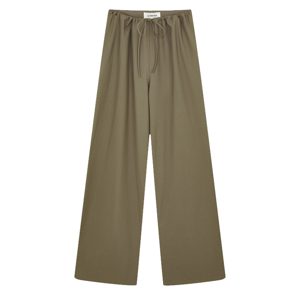 Le Samedi Relaxing R0w Style and Simple Aesthetics British Woolen Swing Neck Elastic Wide Leg Pants Set image 21