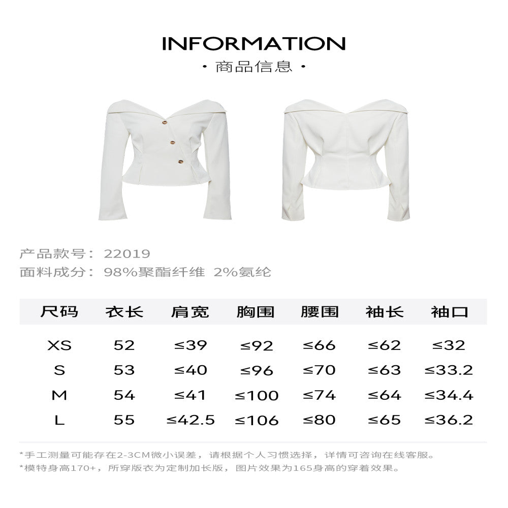 AEL original custom design feeling lapel and waist cinched V neck shirt for women autumn new commuter French top for women image 36