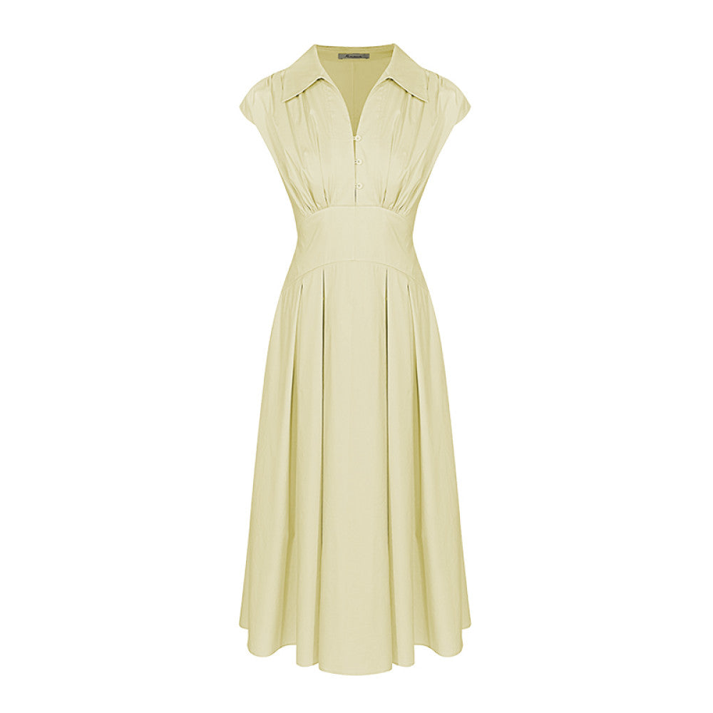Classic Wardrobe AEL Original Sleeveless Shirt Dress 2025 Summer New Style Collection Waist Lining Dress image 32