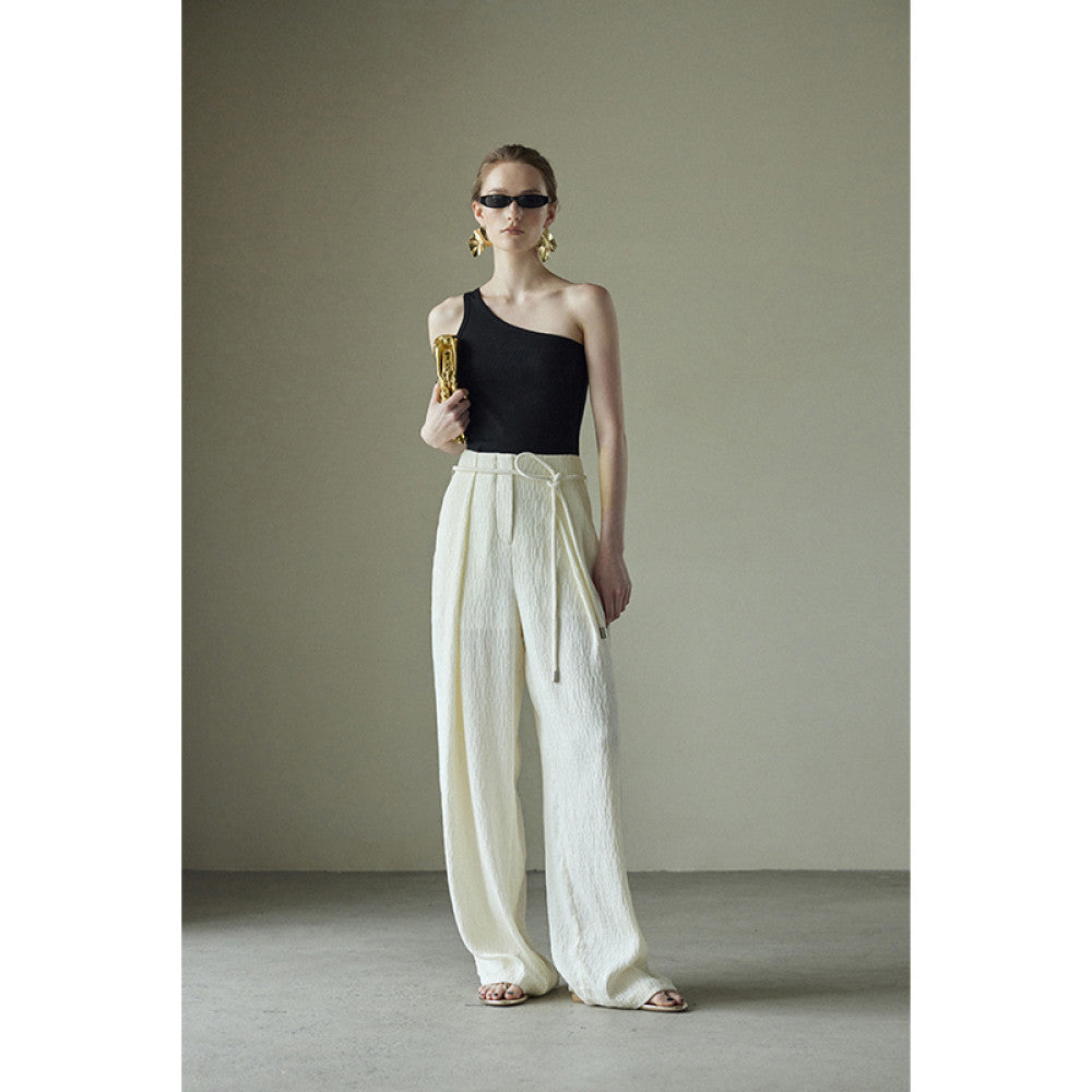 Ready Stock Mogas Dujia Customized Beauty Wrinkle Vest with Waist and Three Dimensional Twist V Neck Sleeveless Top Summer image 27