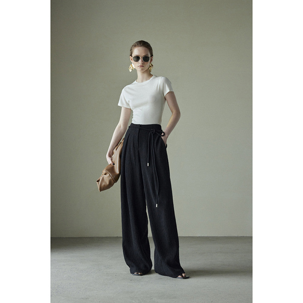 Ready Stock Mogas Dujia Customized Beauty Wrinkle Vest with Waist and Three Dimensional Twist V Neck Sleeveless Top Summer image 58