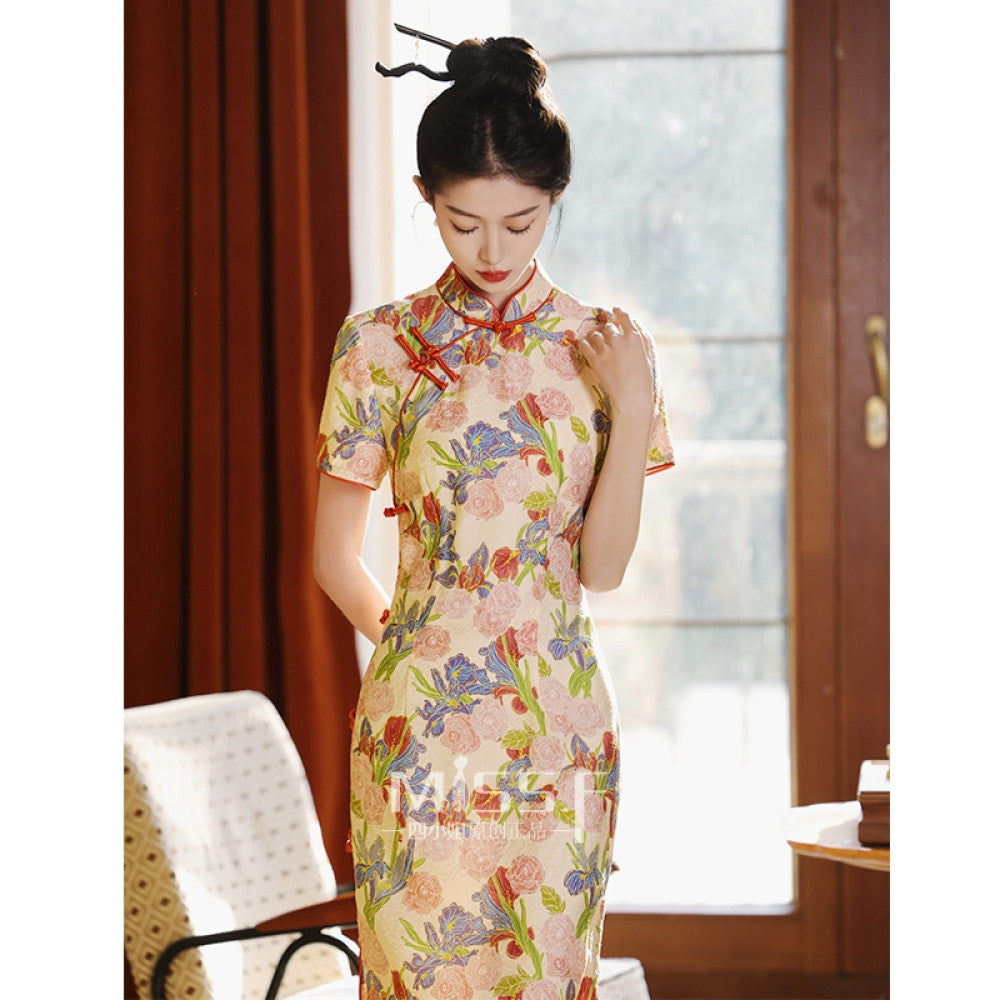 Miss Four s beautiful new Chinese style engagement cheongsam dress young style high end 2025 new high end daily wear image 7