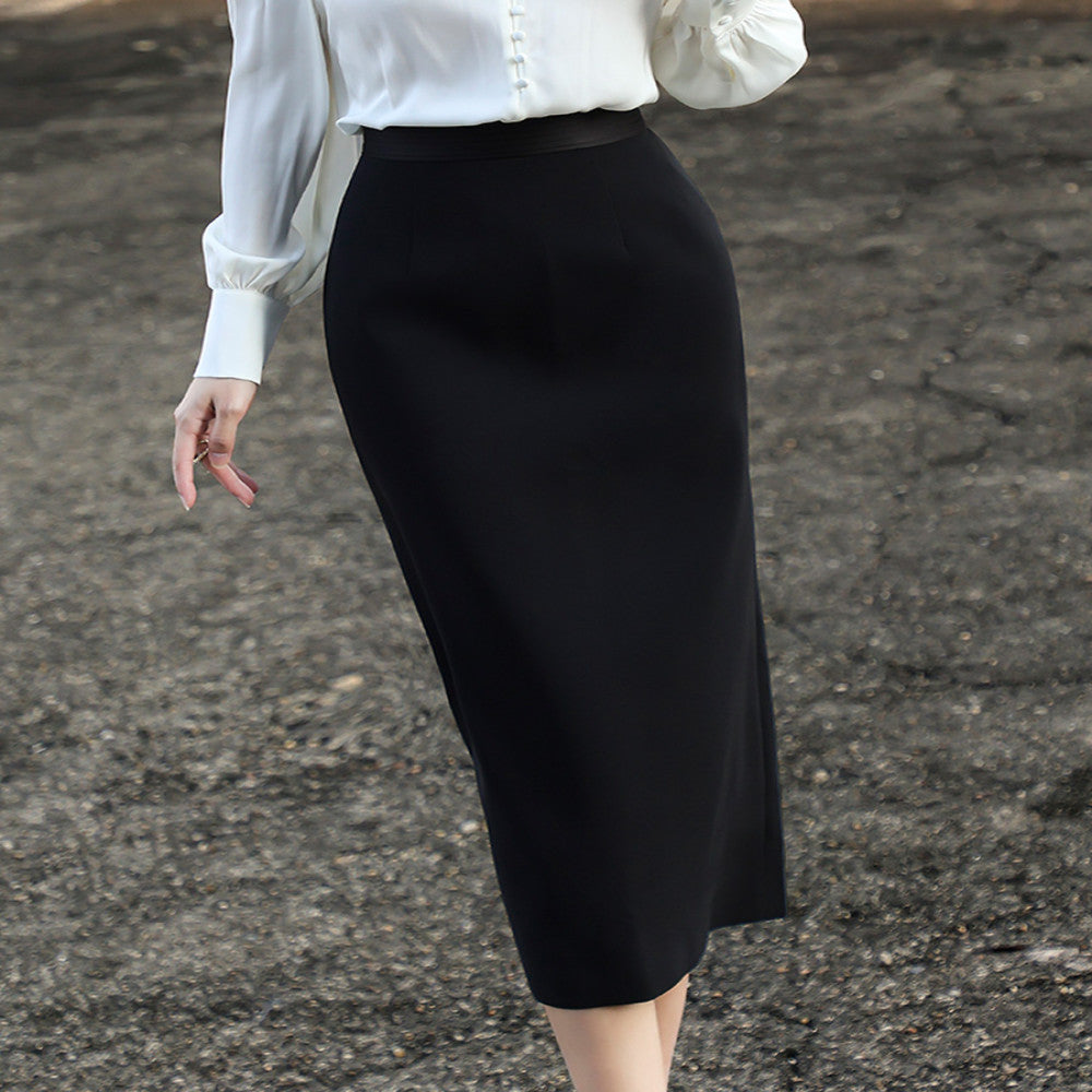 Lanser 2025 Autumn New Style Commuter Side Split One Step Skirt with High Waist and Thin Look Straight Tube Hip Wrapping Half Body Skirt image 20