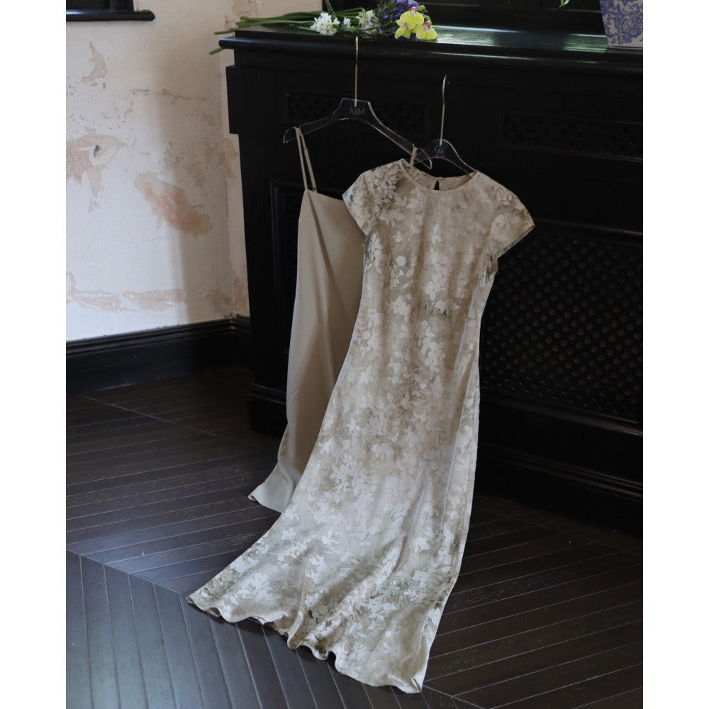 Xiaolu Miya s Drunk Spring Smoke original design plant dyeing literary temperament new Chinese style short sleeved dress summer image 7
