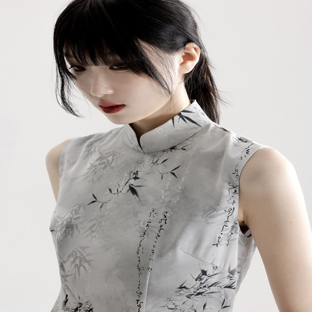 APOZi collection New Chinese style Chinese style women s clothing summer sleeveless improved cheongsam youth collection image 0