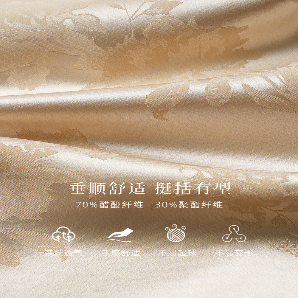 FUYAO rocking jacquard new Chinese high end acetate suit set feminine temperament gentle Chinese style casual suit image 3