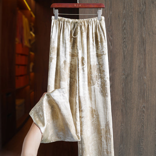 ASAYA3377 Champagne color high-grade casual straight pants