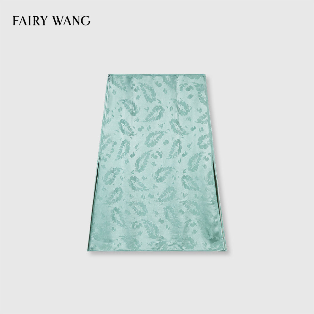FAIRY WANG Italy Imported Bottom Fabric 100 Mulberry Silk Feather Jacquard New Chinese Style Set image 41