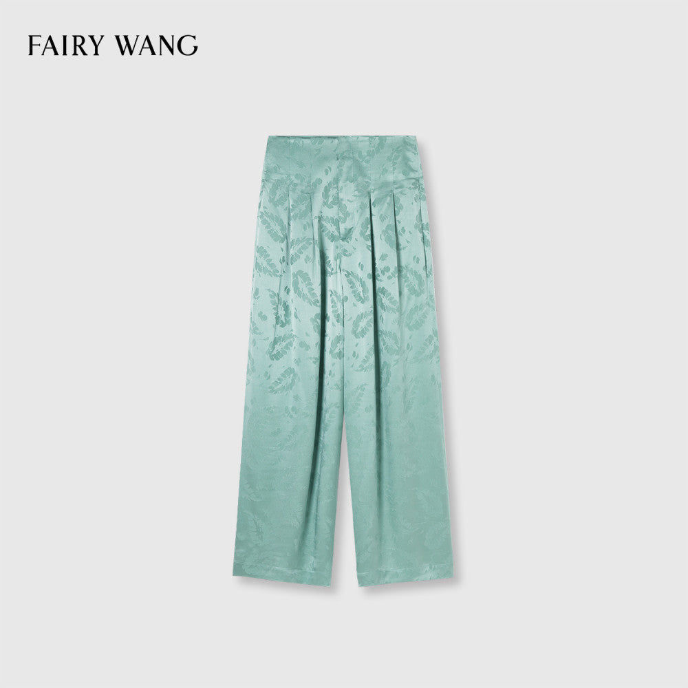FAIRY WANG Italy Imported Bottom Fabric 100 Mulberry Silk Feather Jacquard New Chinese Style Set image 50